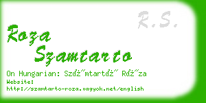 roza szamtarto business card